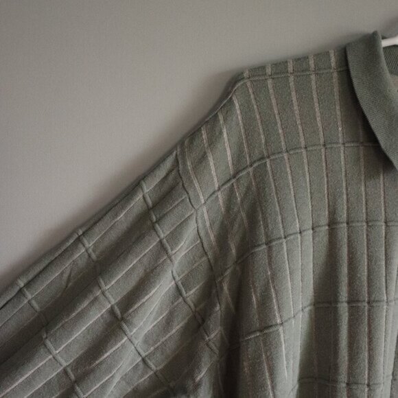 Arnold Palmer Men's Sz XL Green Polo Collared Long Sleeve Pullover Sweater Top - Picture 3 of 12